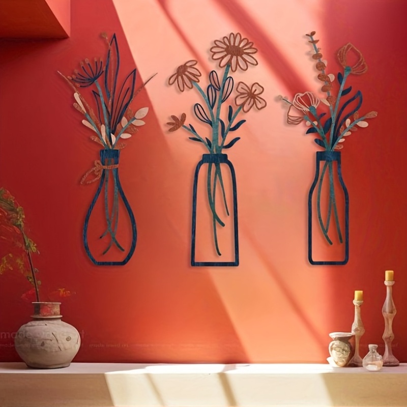 Home Decor Event - 3 grandes sculptures murales florales -