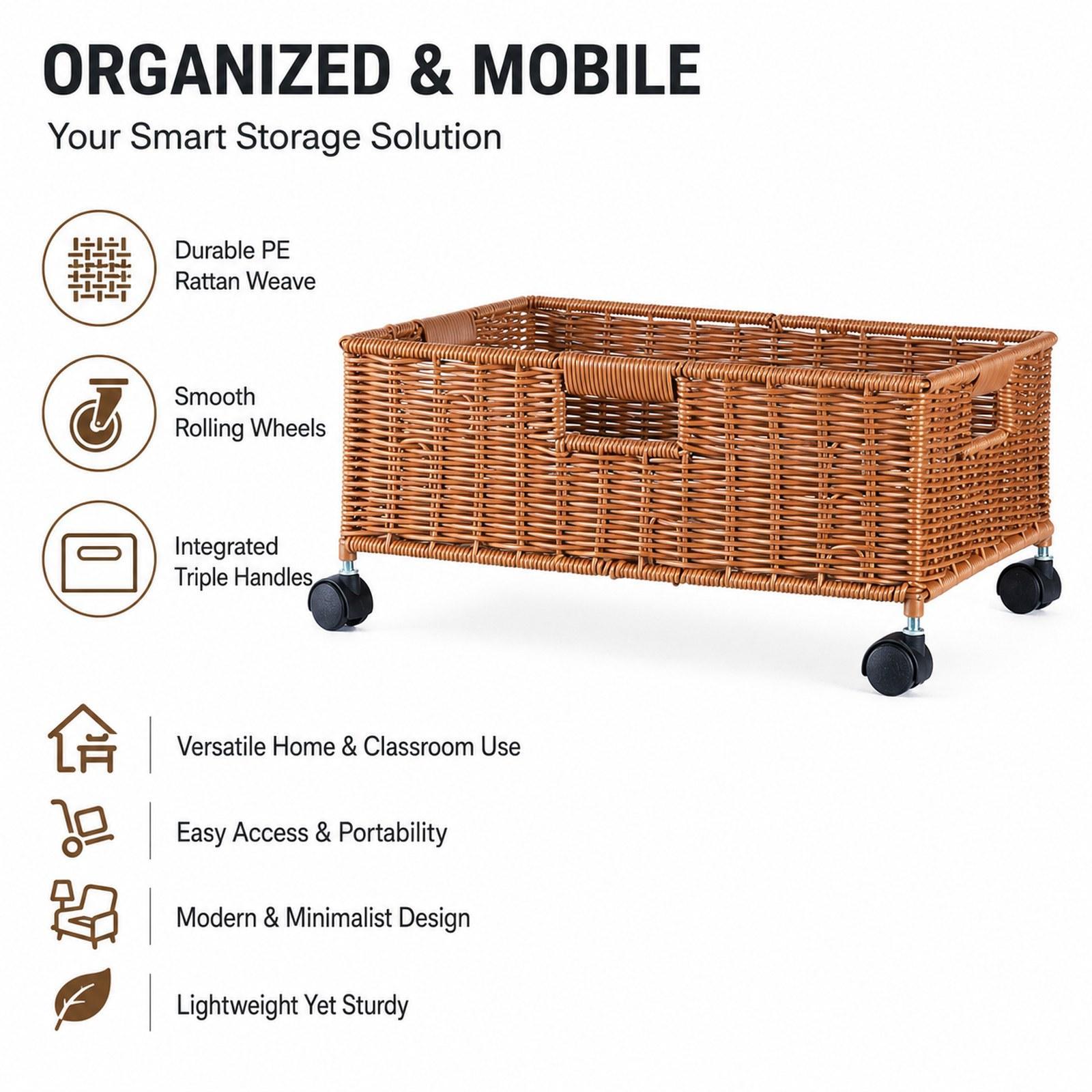Home Decor On Wheels - Panier de rangement pour salle de