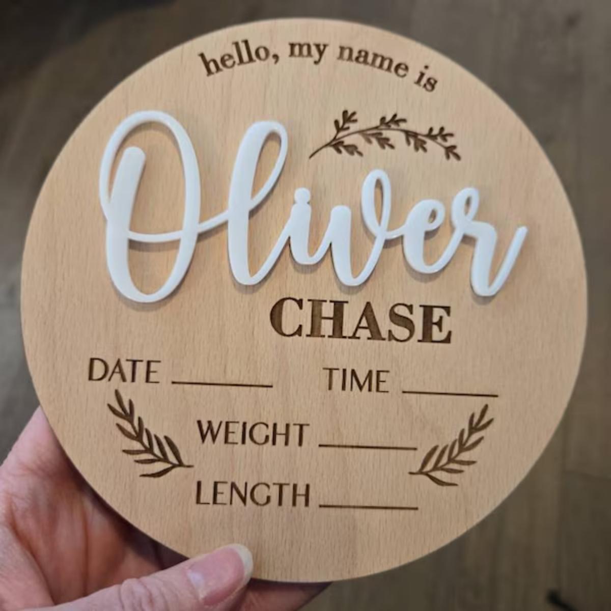 Home Decor Zone - 1 plaque personnalisée en bois pour