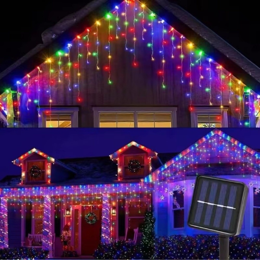 String Curtain Light - Guirlande lumineuse LED solaire étanche de