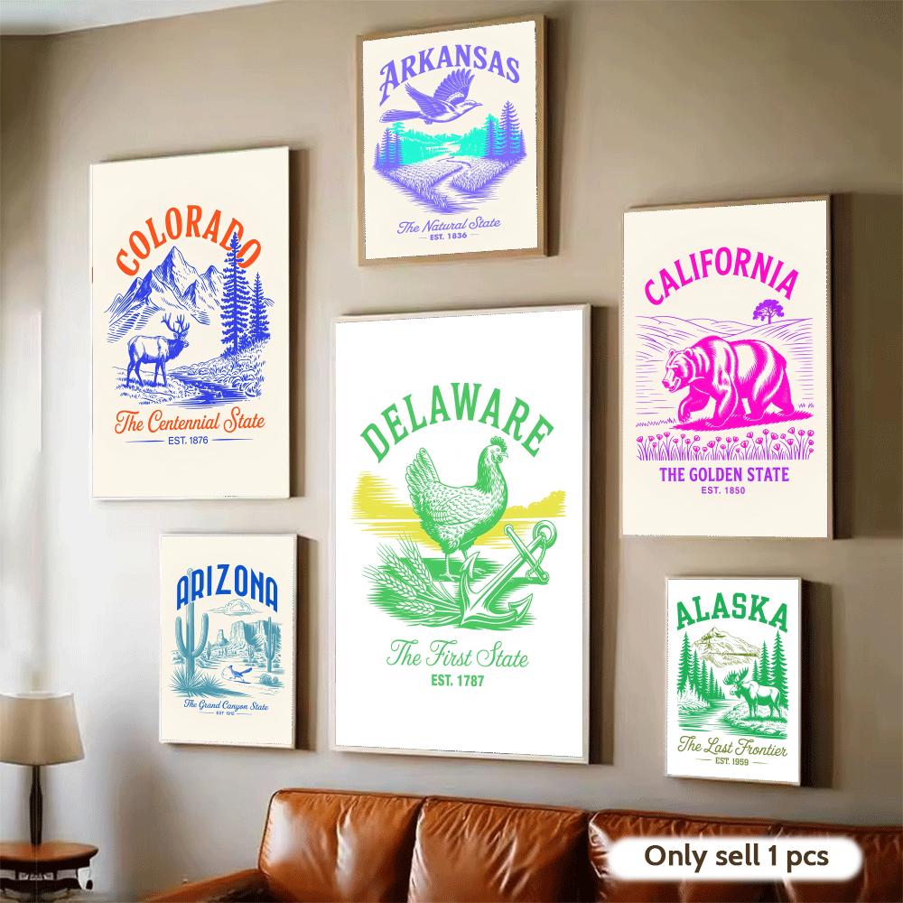 Home Decor Living Room Ideas - Affiche d'art moderne autocollante avec motif