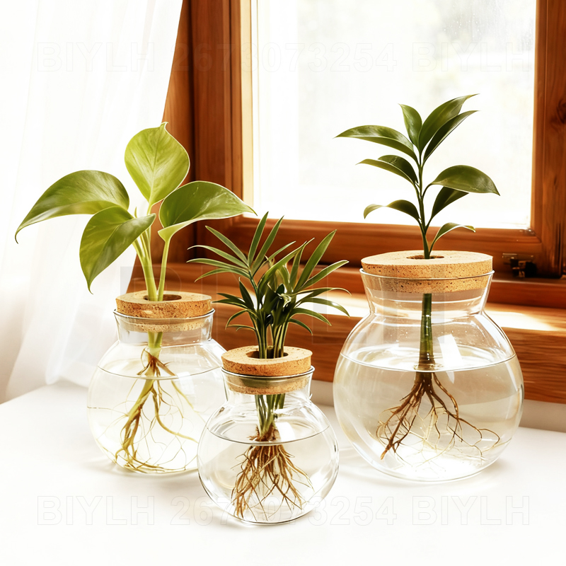 Terrarium Glass Bottle - Vase en verre pour plantes hydroponiques,