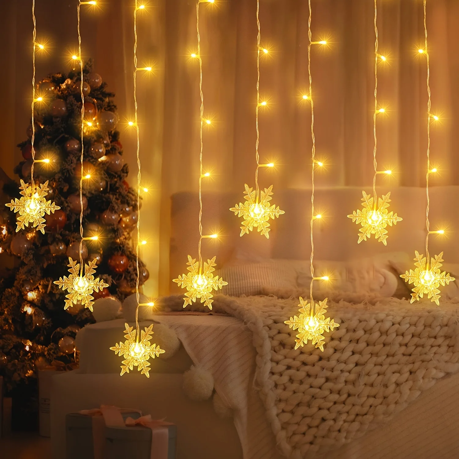 String Curtain Light - 4M 96Led noël décor à la
