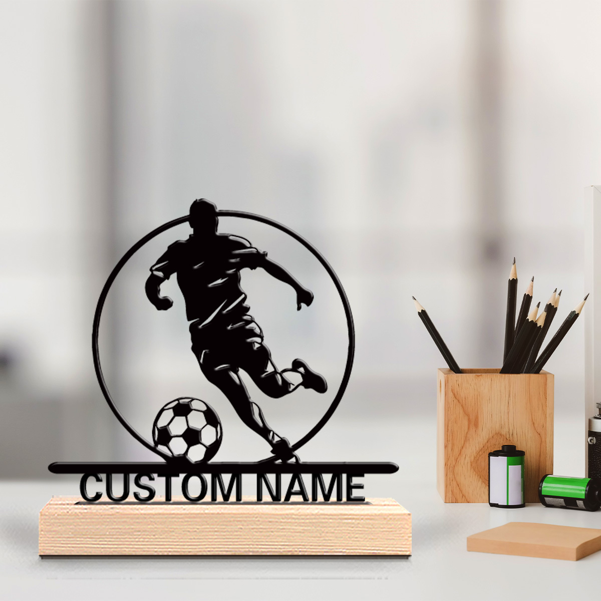 Home Decor Unique Items - Statue en métal personnalisée de joueur