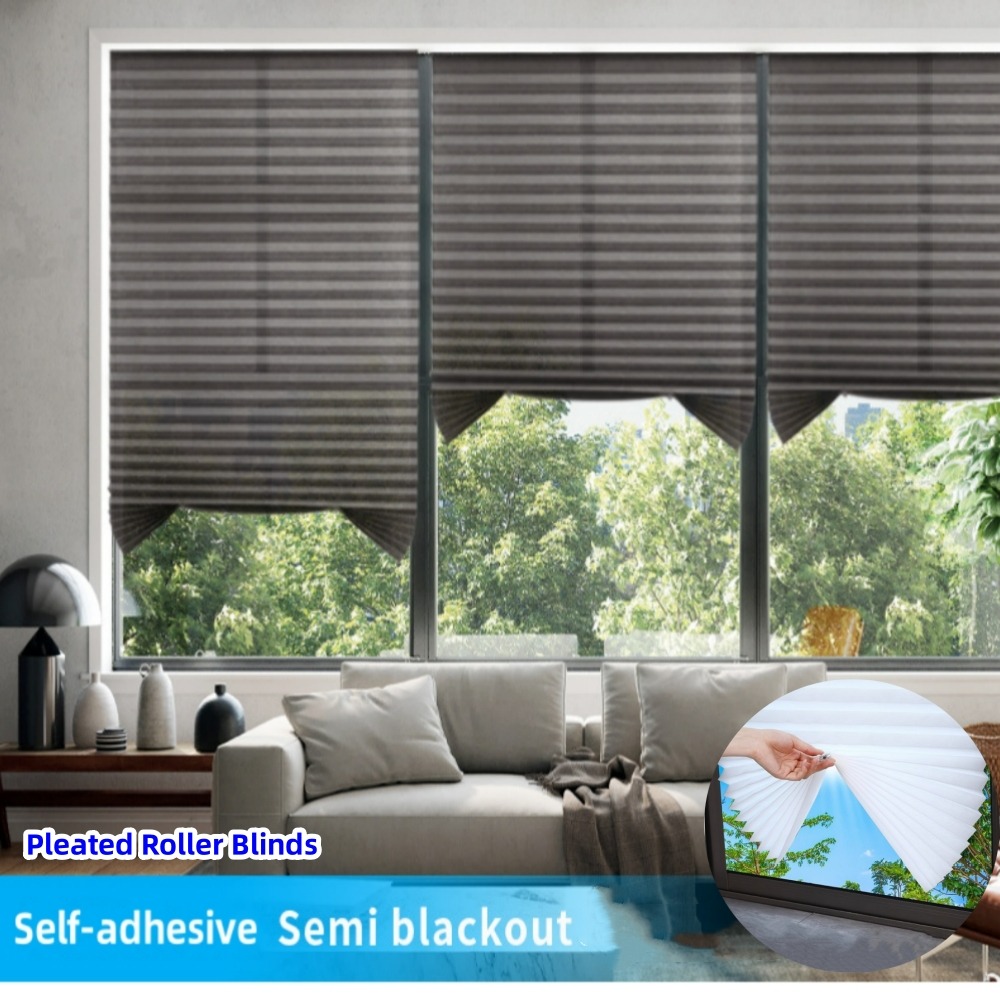 Home Decor Window Blinds - Rideau de douche auto-adhésif, stores enrouleurs