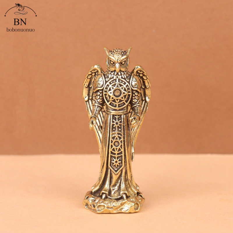 Home Decor Korea - Statuette Rétro en Laiton Hibou Chevalier