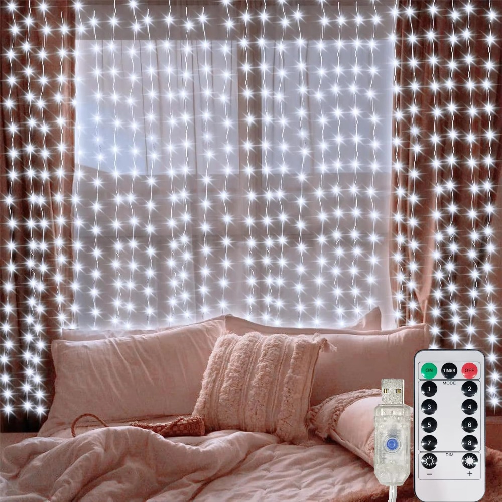 String Curtain Light - Guirlande de lumières LED à rideau,