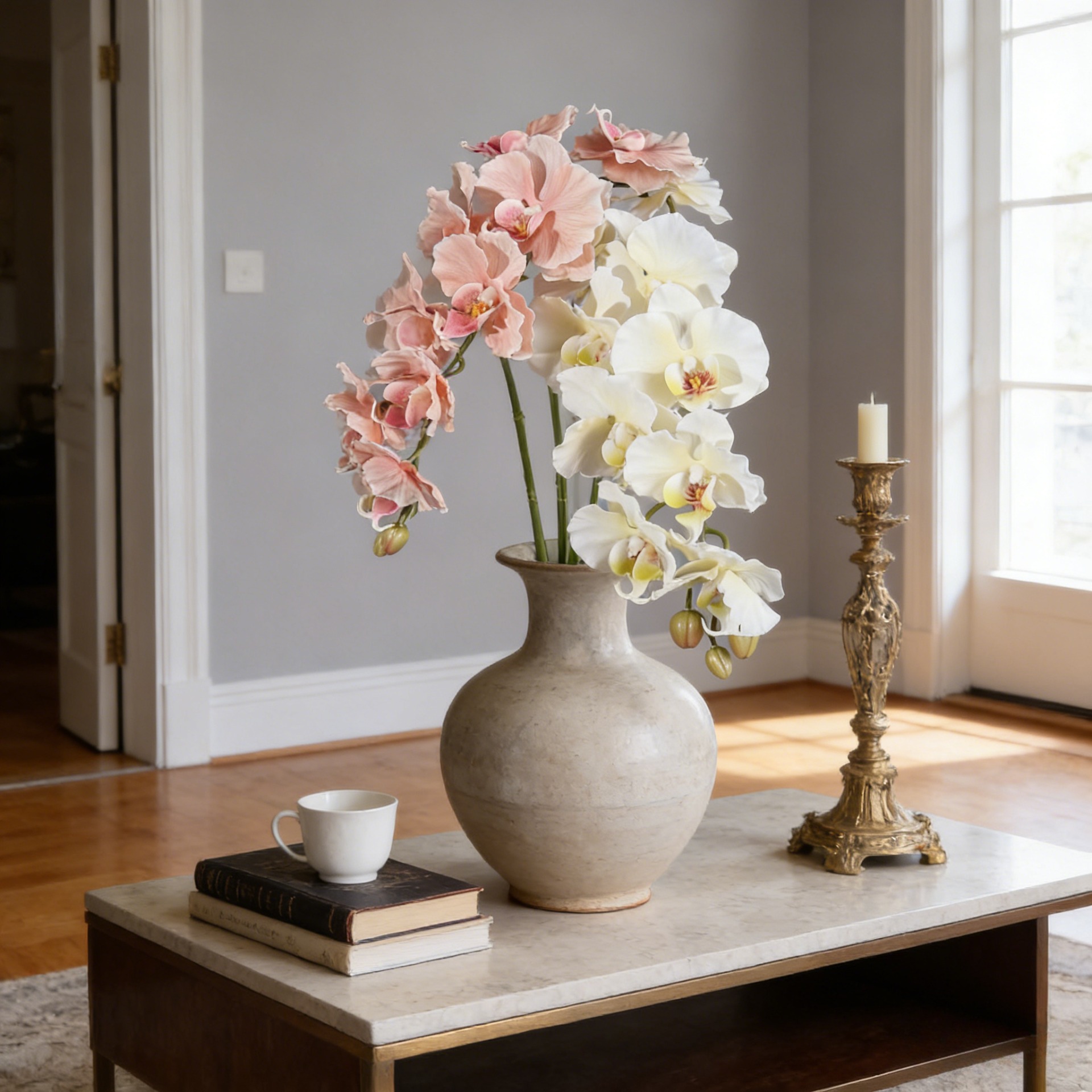 Home Decor Korea - Phalaenopsis artificiel de Style coréen, 38.6