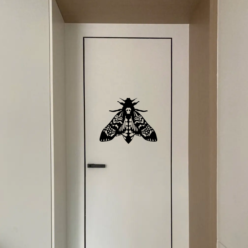 Home Decor Window Blinds - Autocollant mural gothique tête de mort,