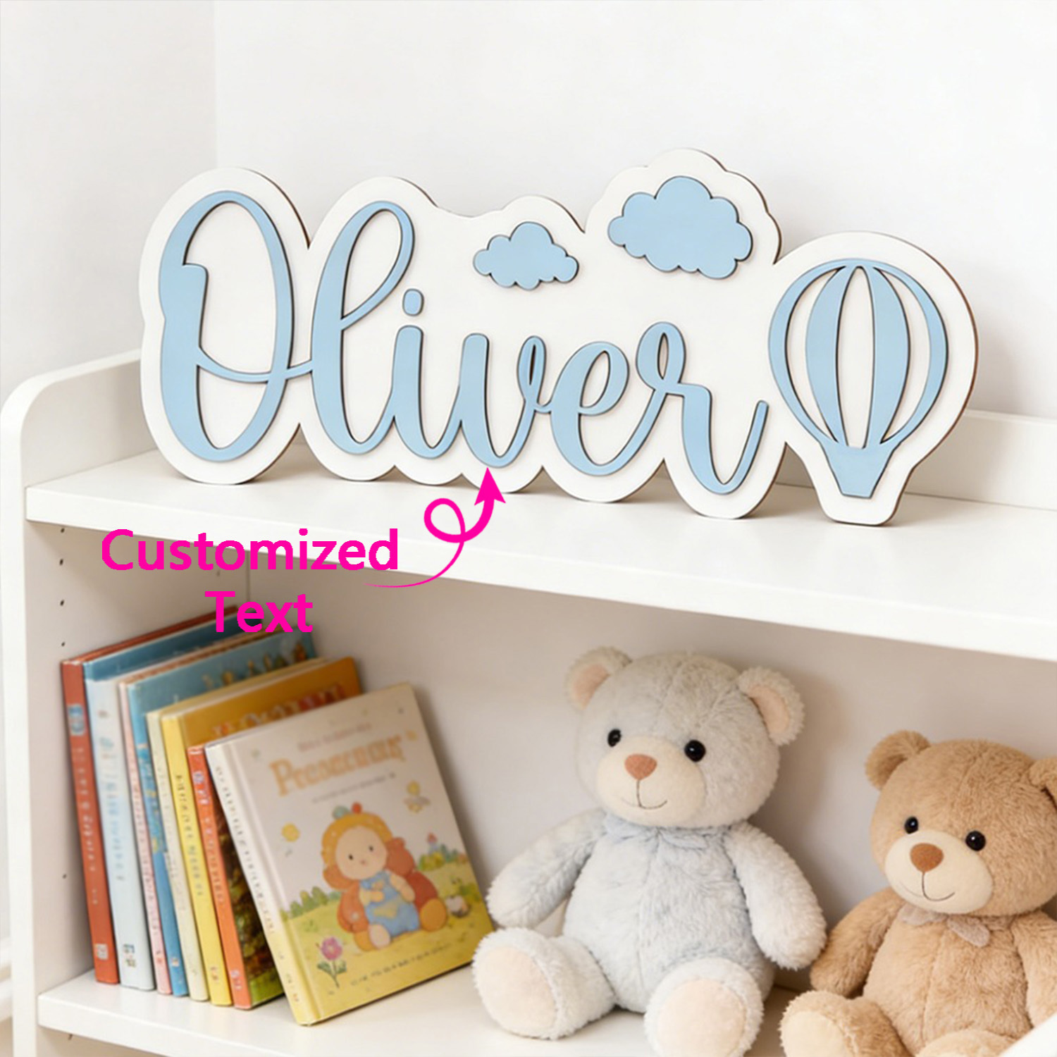 Home Decor Zone - Panneau de chambre personnalisé avec nom,