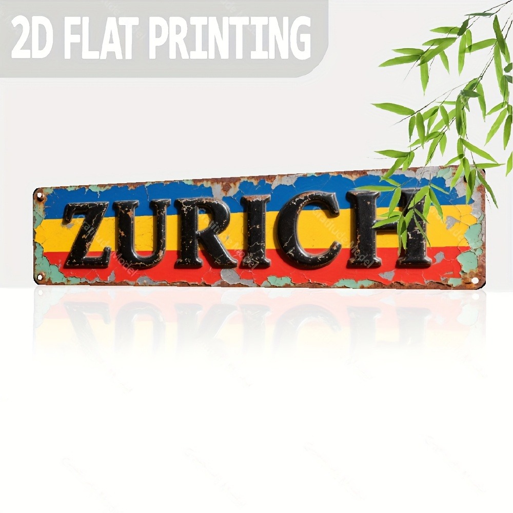 Home Decor Zurich - Panneau personnalisé Zurich 2D plat 1