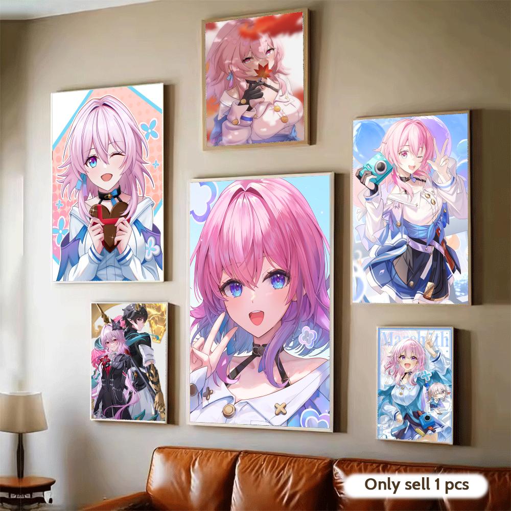 Home Decor Living Room Ideas - March 7th Honkai Poster – Autocollants