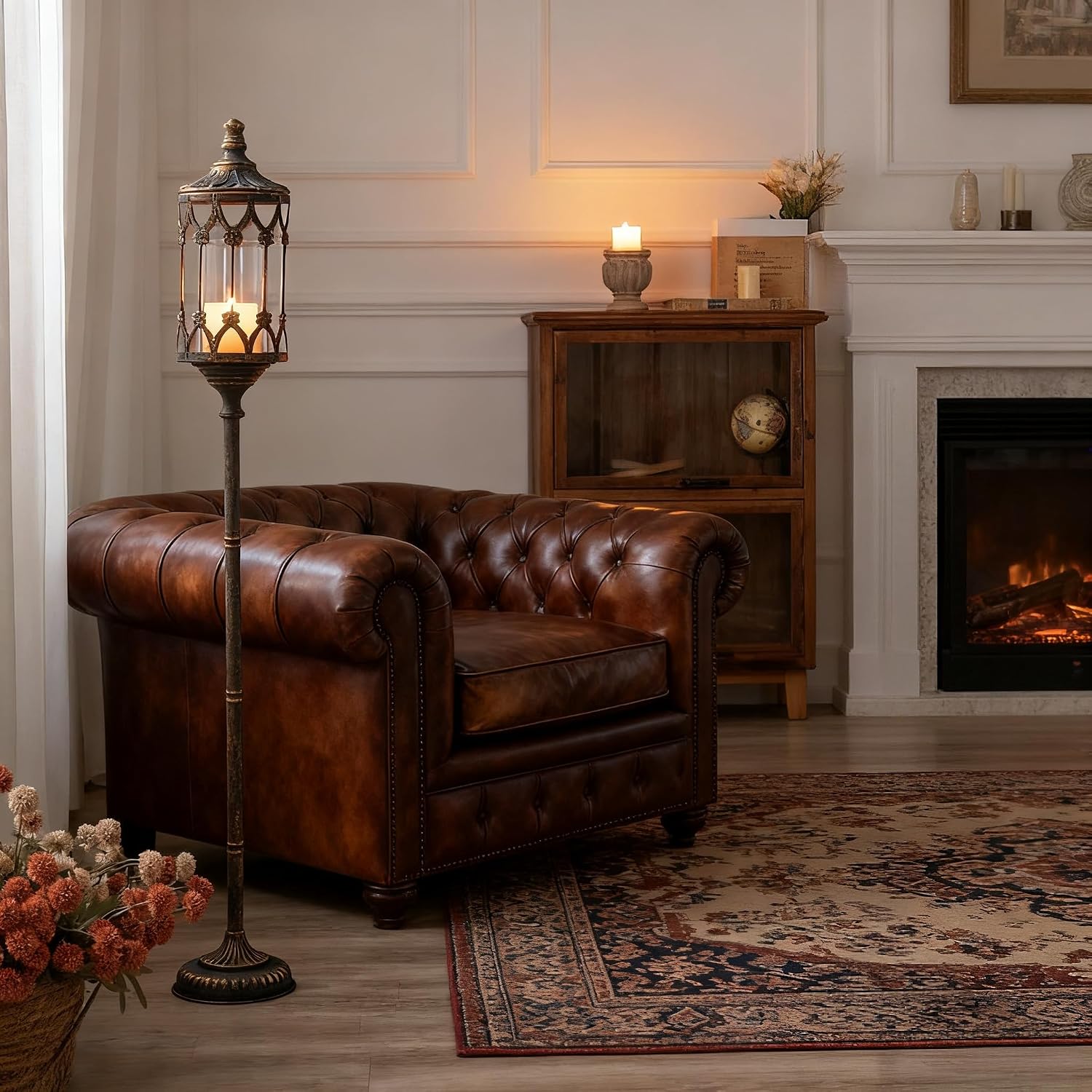 Home Decor Event - Candélabre de sol vintage en métal
