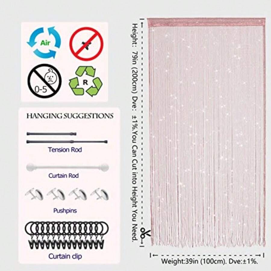 Rideau à fils perlés scintilla - String Curtain Light avis et prix