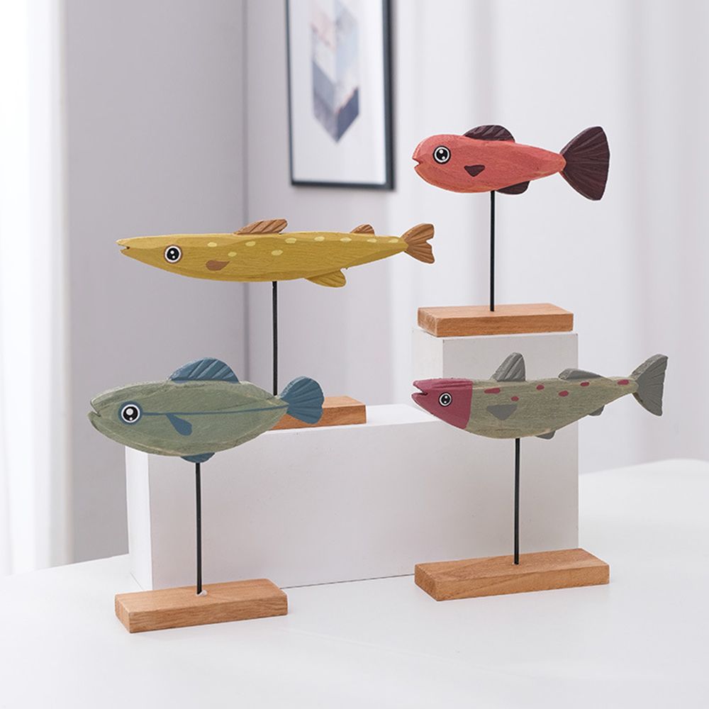 Statue de poisson en bois colo - Home Decor Modern Organic avis et prix