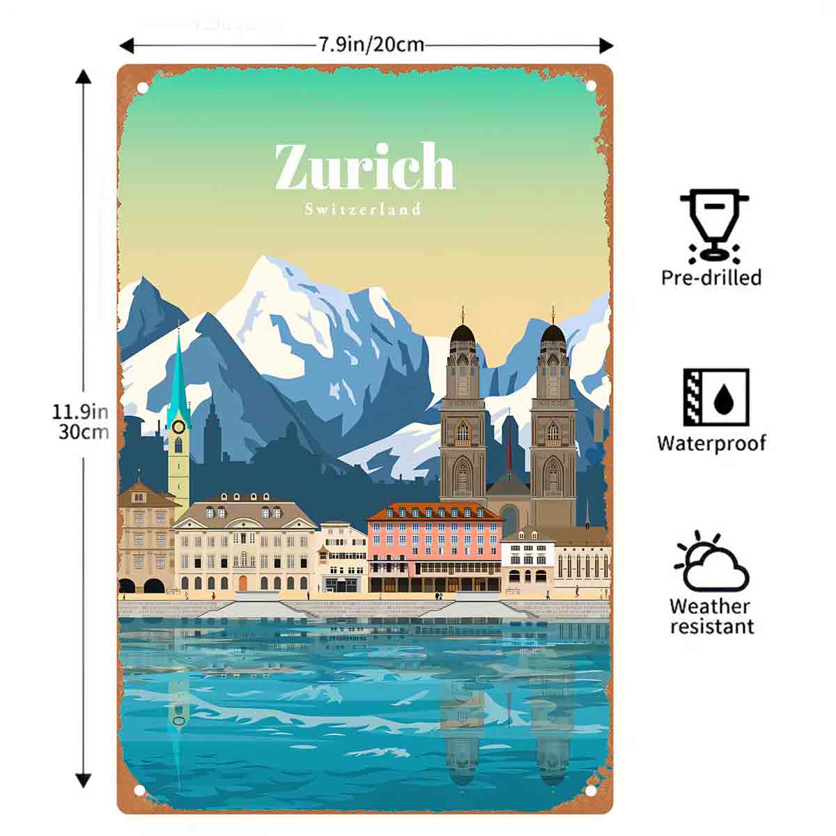 Panneau mural en métal 2D plat - Home Decor Zurich avis et prix