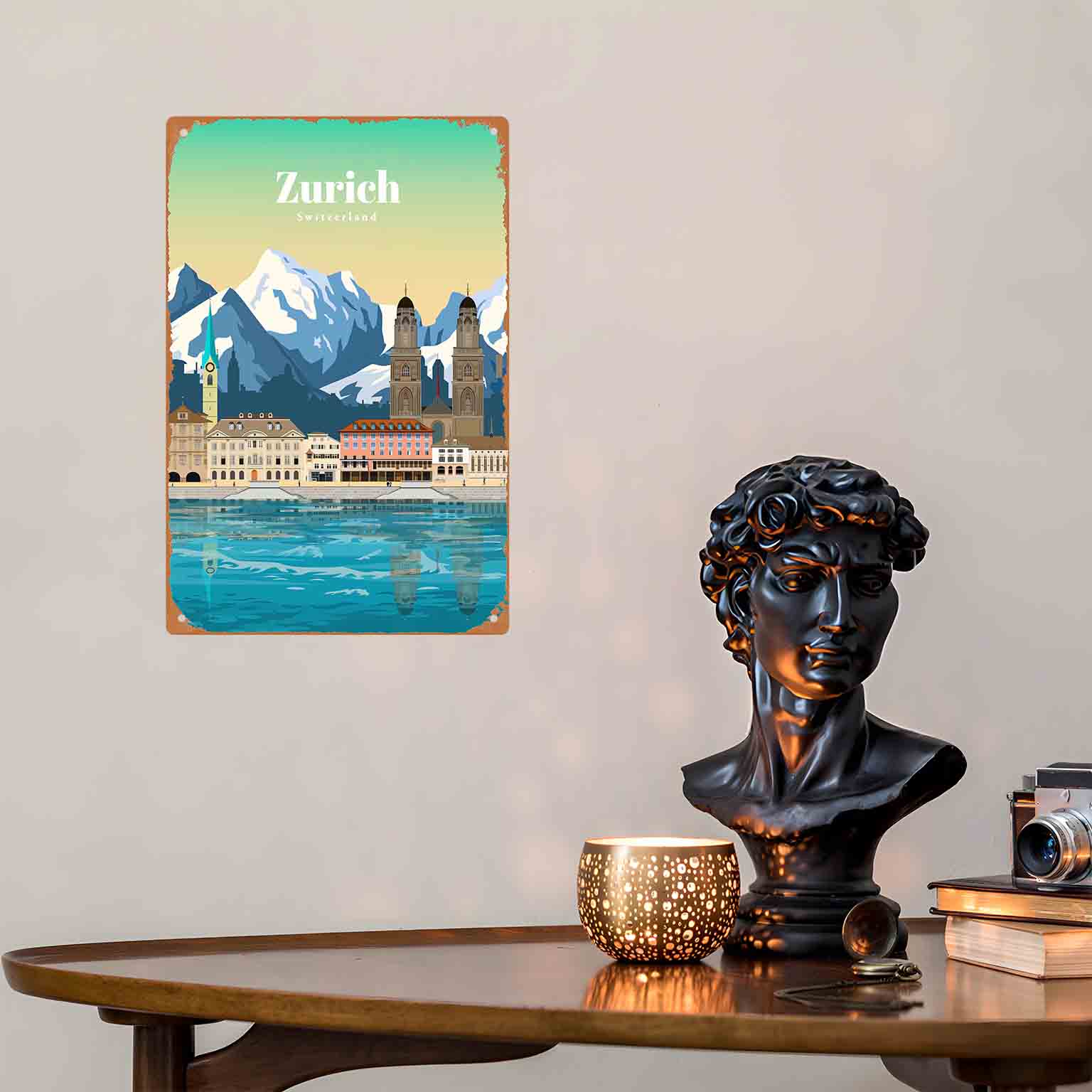 Panneau mural en métal 2D plat - Home Decor Zurich avis et prix