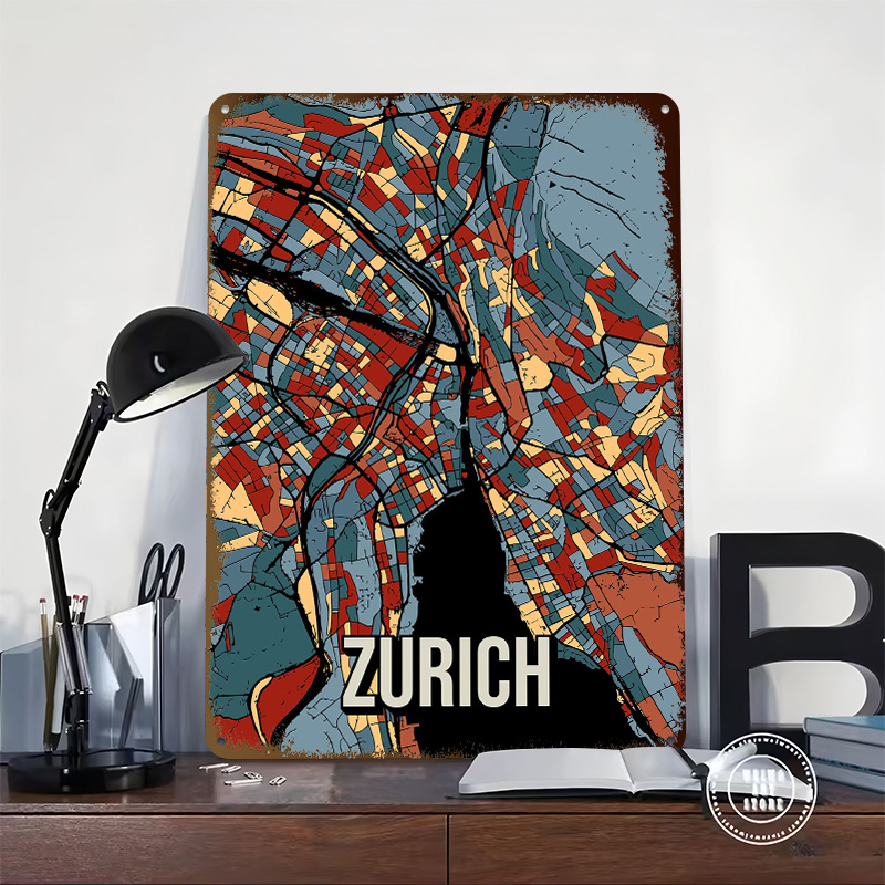 Affiche en tôle de voyage avec - Home Decor Zurich avis et prix