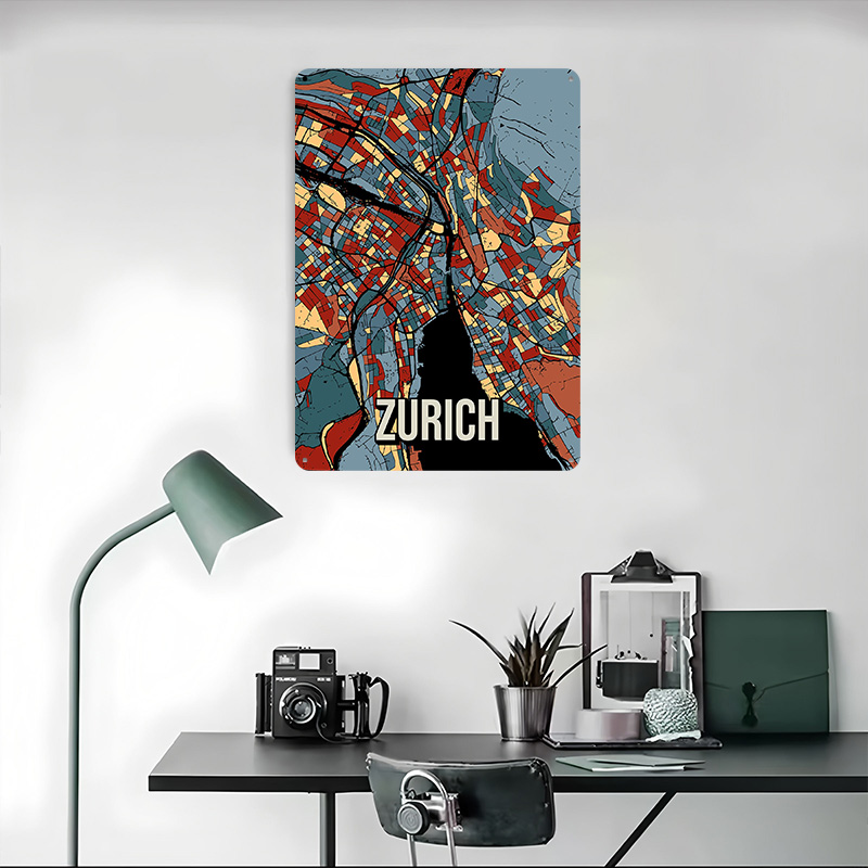 Affiche en tôle de voyage avec - Home Decor Zurich avis et prix