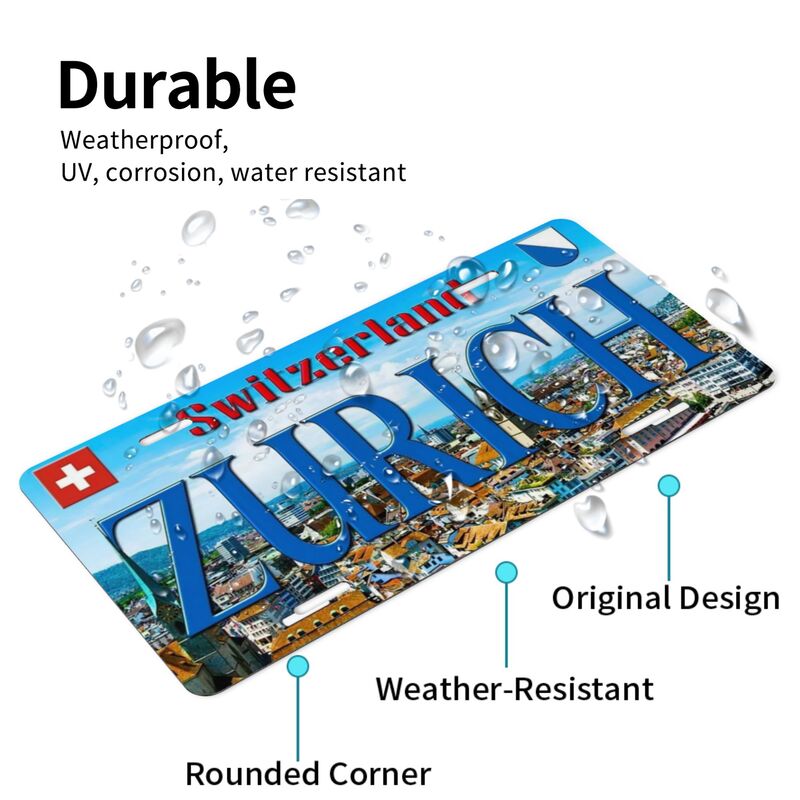 Plaque en aluminium Zurich Sui - Home Decor Zurich avis et prix