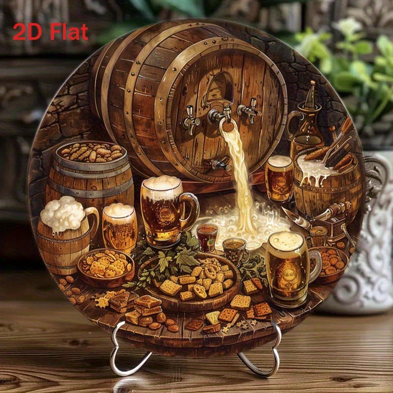 1 plaque ronde plate 2D en alu - Home Decor Korea avis et prix