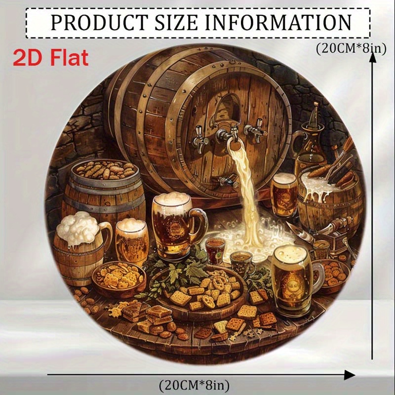 1 plaque ronde plate 2D en alu - Home Decor Korea avis et prix