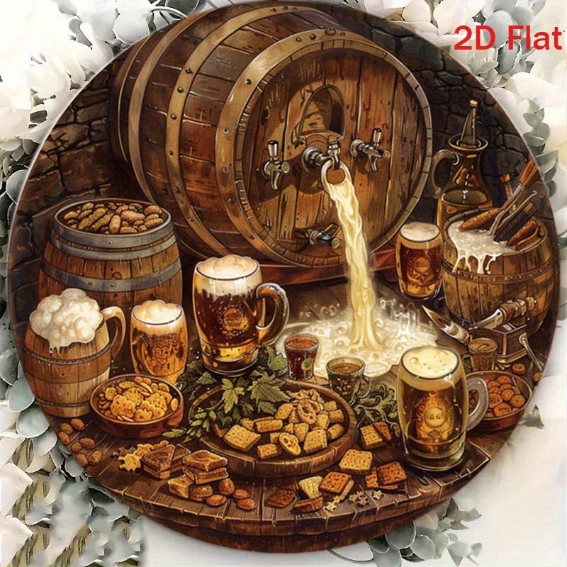 1 plaque ronde plate 2D en alu - Home Decor Korea avis et prix