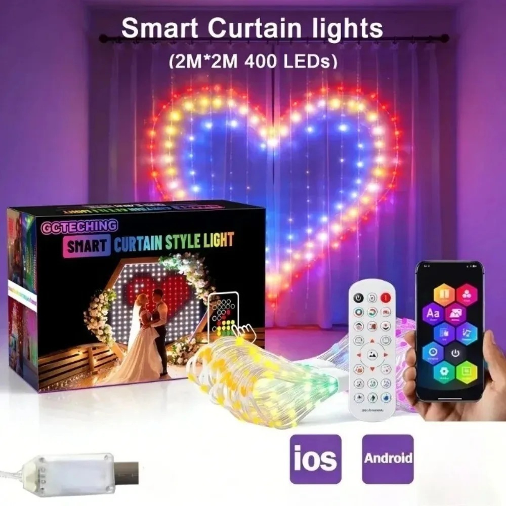 Rideaux lumineux LED RGB intel - String Curtain Light avis et prix