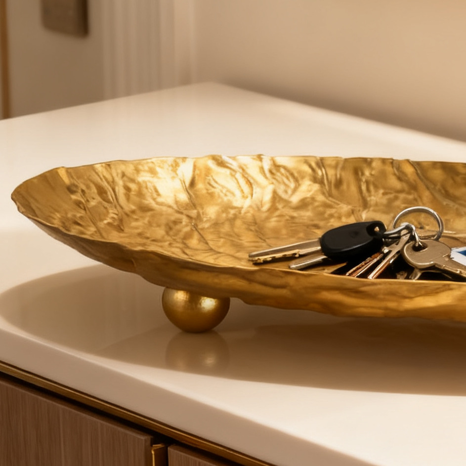 Plateau en métal doré de luxe  - Vanity Home Decor avis et prix