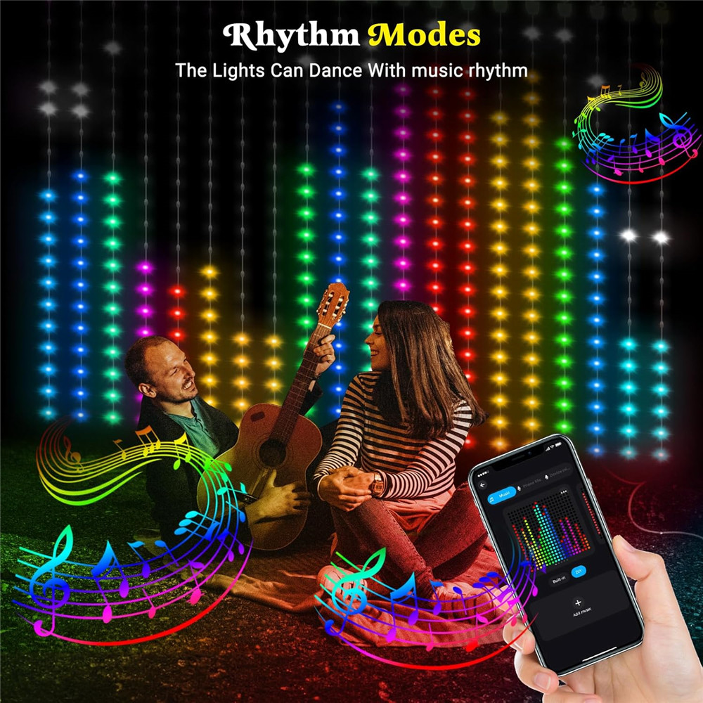 Rideau lumineux intelligent à  - String Curtain Light avis et prix
