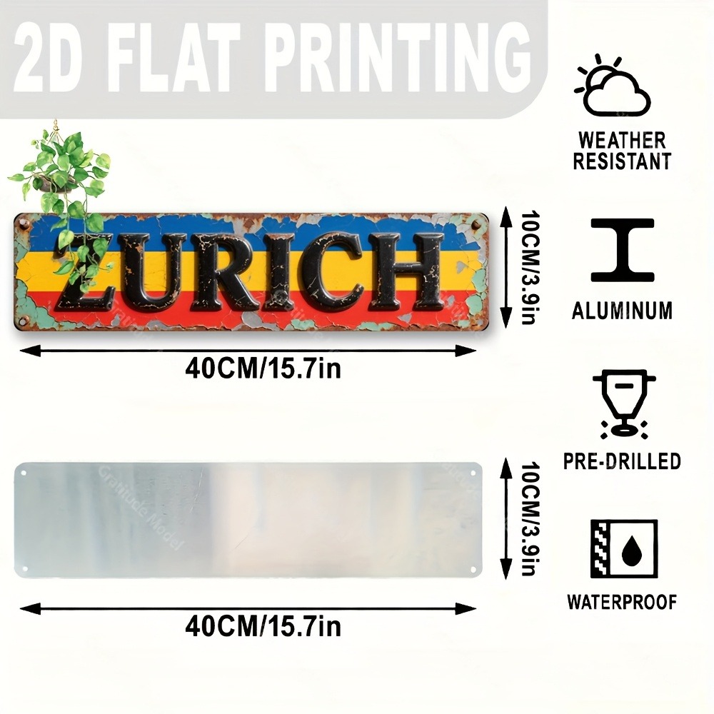 Panneau personnalisé Zurich 2D - Home Decor Zurich avis et prix