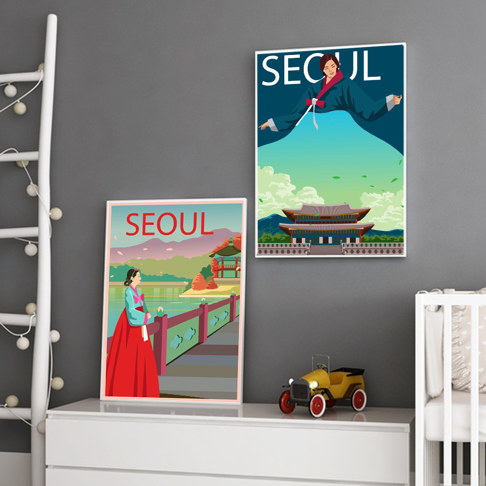 Peinture sur toile sans cadre, - Home Decor Korea avis et prix