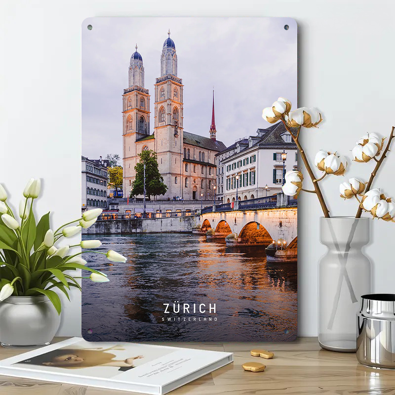 Zurich suisse repère métal mur - Home Decor Zurich avis et prix
