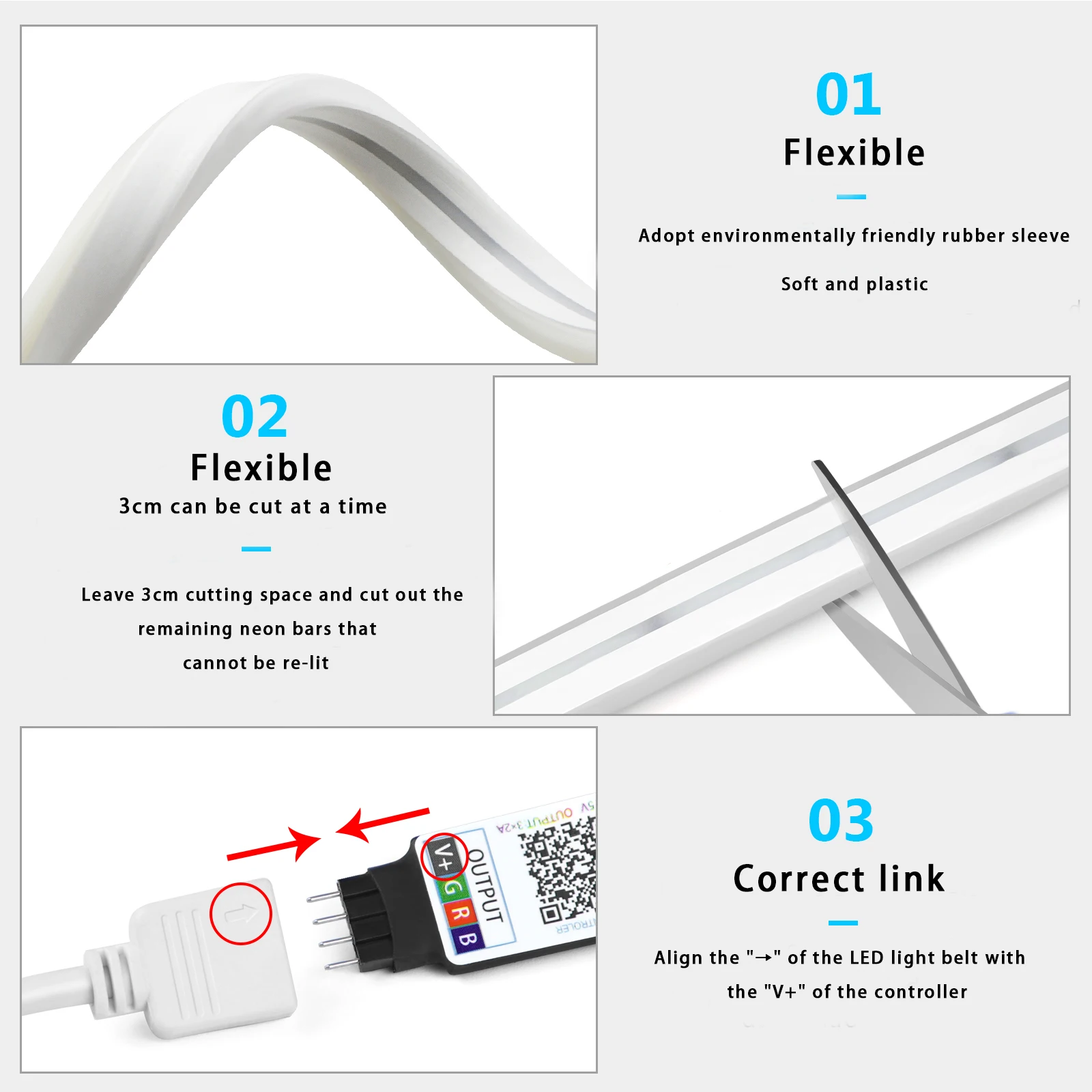 Bande lumineuse LED néon RGB,  - Home Decor Zone avis et prix